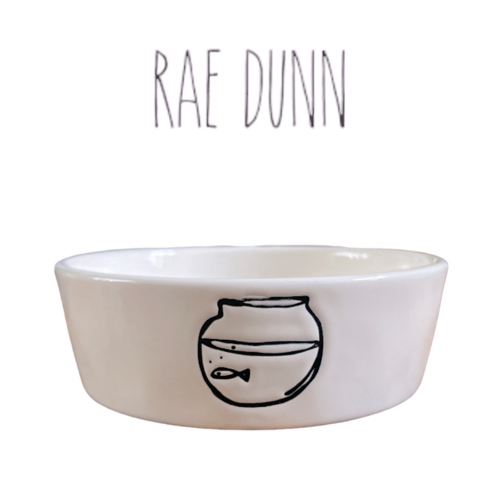 RAE DUNN➕Fish Bowl Embellished Cat Dish